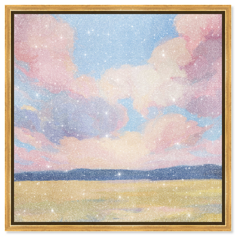 Blushing Sky Print by Oliver Gal, 17" H x 17" W, Gold Floater Frame
