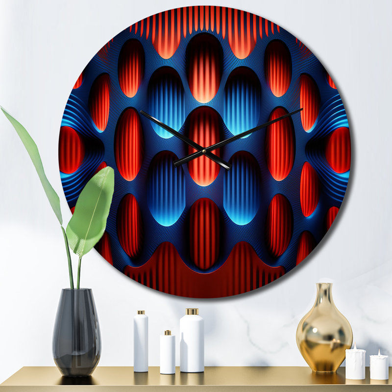 Horloge murale Portals Moire Futuristic Matrix III, Petit