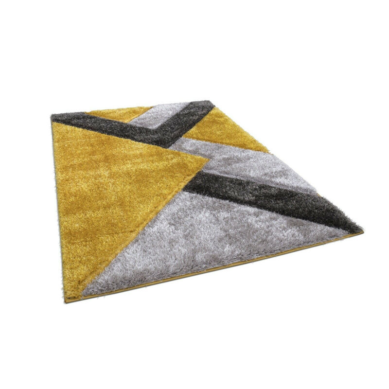 Hubler Geometric Shag Area Rug, Rectangle 160 x 230cm
