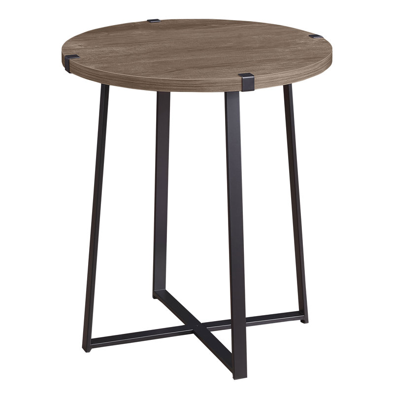 Waterloo Round Engineered Wood Side End Table