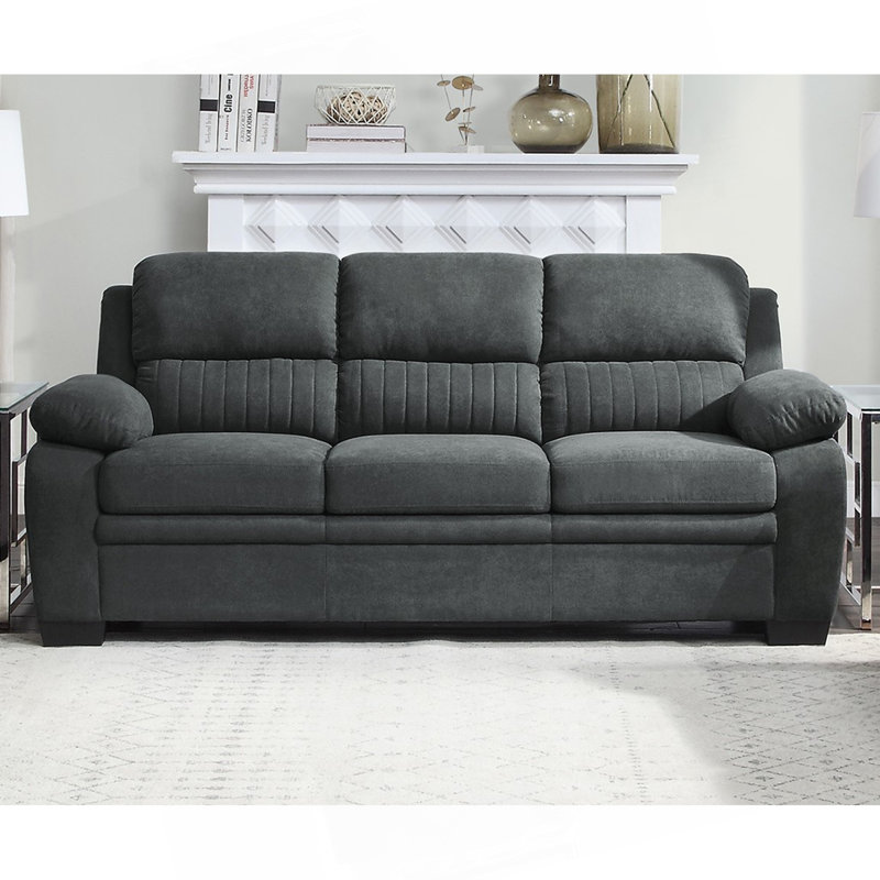 Canapé confortable à assise moelleuse 1pc, Gris foncé