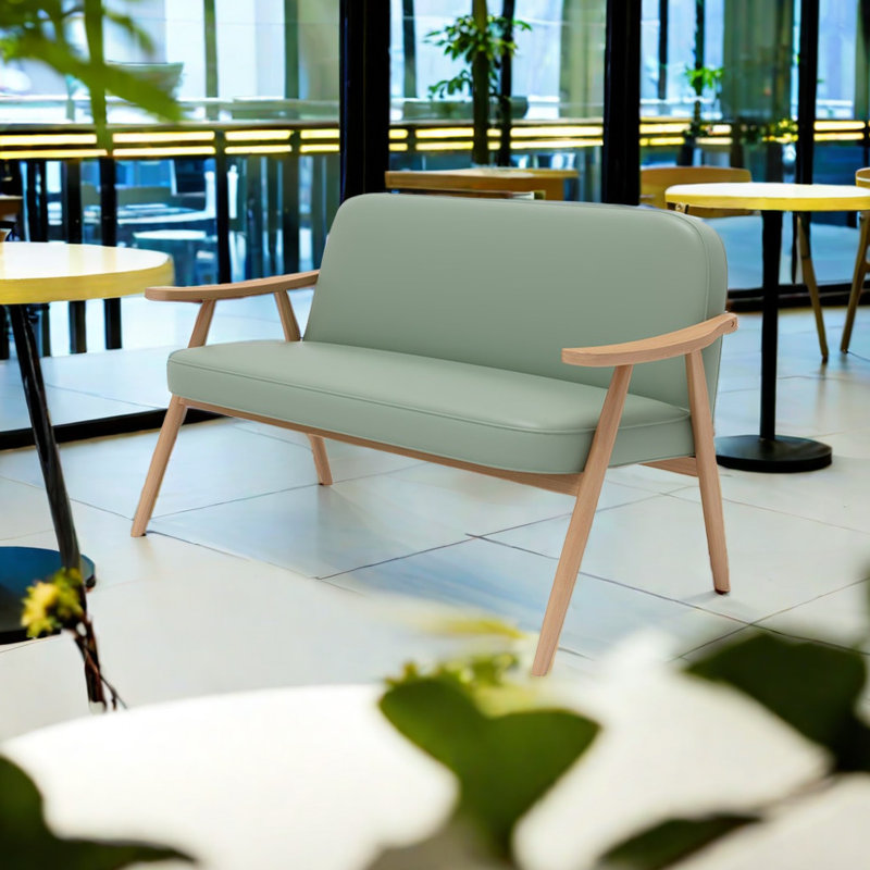 Banc de restaurant moderne et simple (ensemble de 2)., Vert