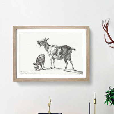 Two Goats by Jean Bernard - Framed Print