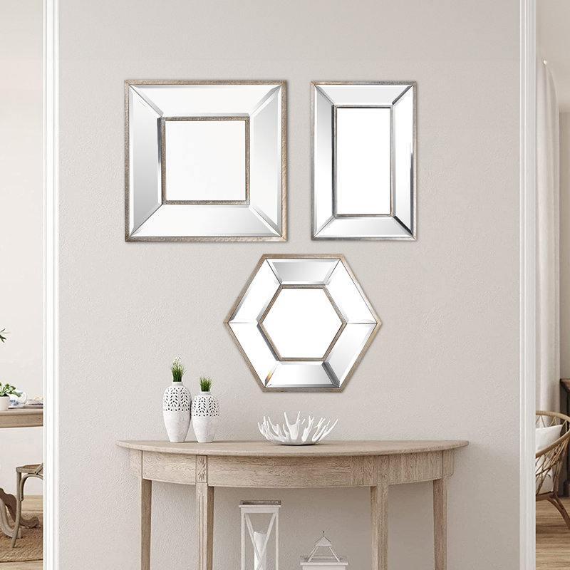 Jahaven Engineered Wood Flat Wall Mirror