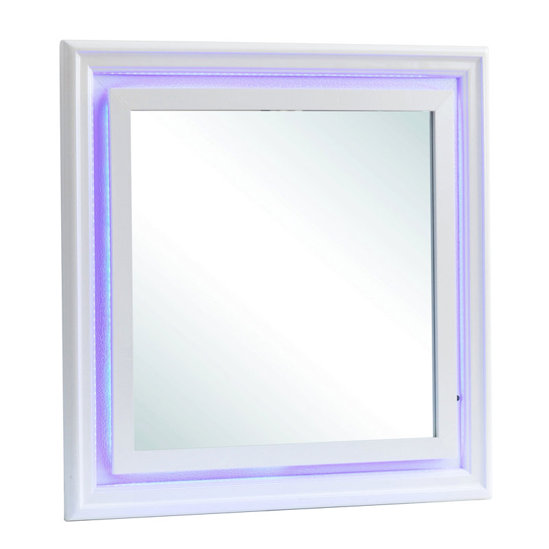 Mirror With Silver Champagne Led Frame