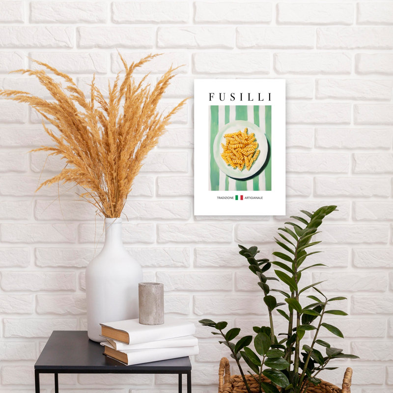 Fusilli italien, art mural traditionnel sur plaque, H 18 po x l 12 po