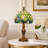15" Vintage Tiffany Floral Table Lamp (Bulb Include)