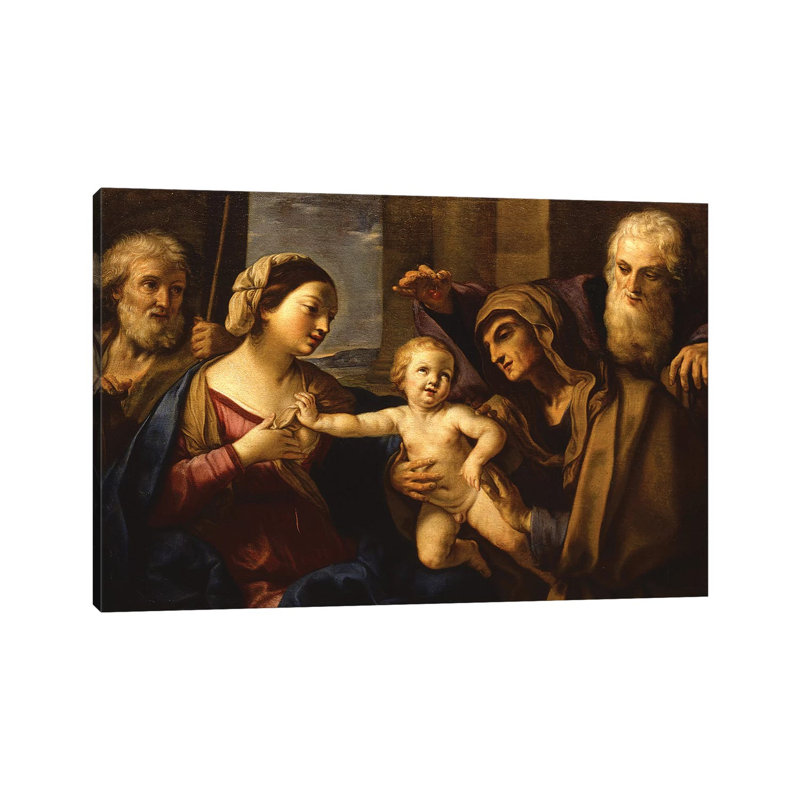 The Holy Family by Elisabetta Sirani - Wrapped Canvas Print