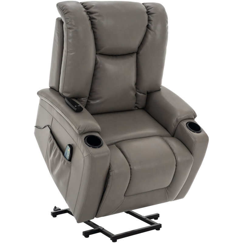 Fauteuil inclinable électrique en cuir PU Power Massage Manhasset