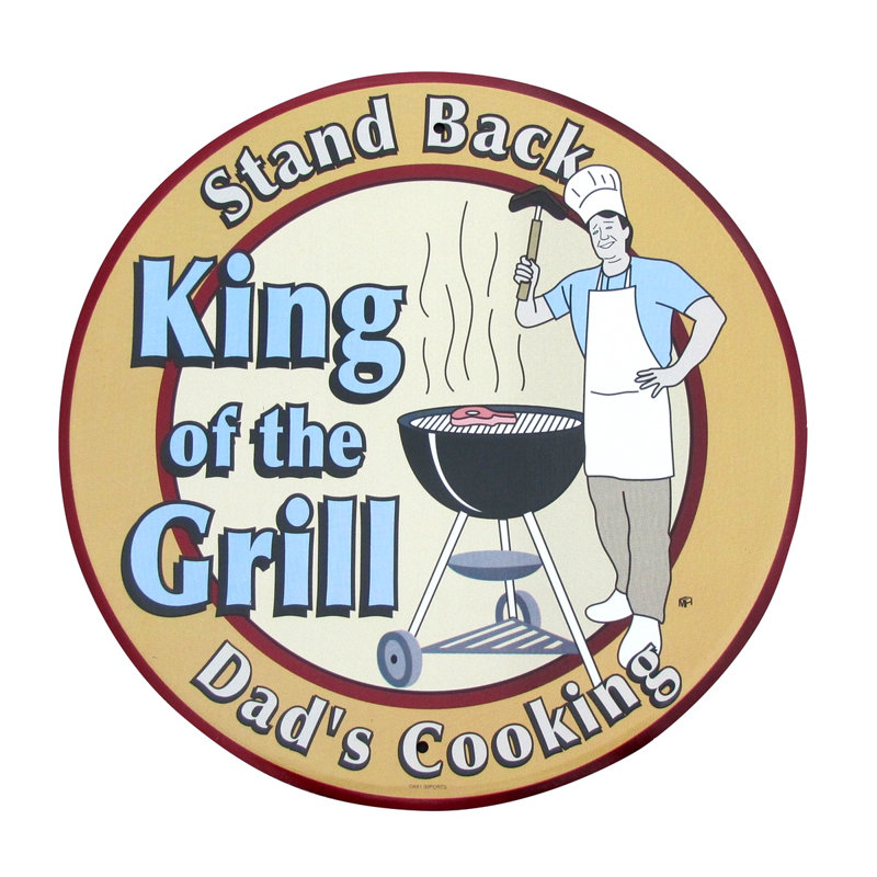 King Of The Grill Dad's Cooking Funny BBQ Tin Metal Sign Yard Patio Garage Decor King Of The Grill Dad's Cooking Funny BBQ Tin Metal Sign Yard Patio Garage Decor