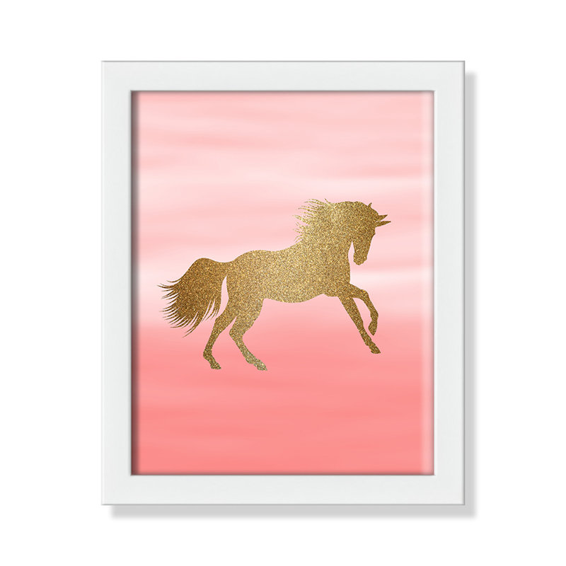 Art encadré ombré rose 1 ', H 10 po x l 8 po x P 1,18 po, Encadré de boîte blanc