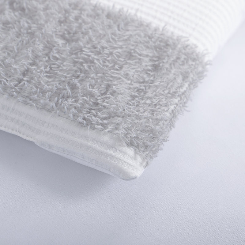 Queen White and Gray Microfiber Down Alternative Comforter Set