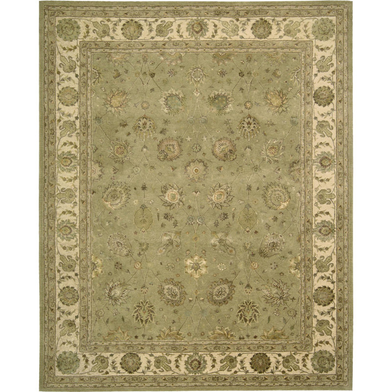 Whitworth Hand-Tufted Light Green Area Rug