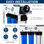 iSpring CRO1000 4-Stage Tankless Commercial Reverse Osmosis Drinking Water Filtration System for Restaurant and Small Business, 1000 GPD RO Membrane, 20-Inch  Filters 3/4" NPT Inlet
