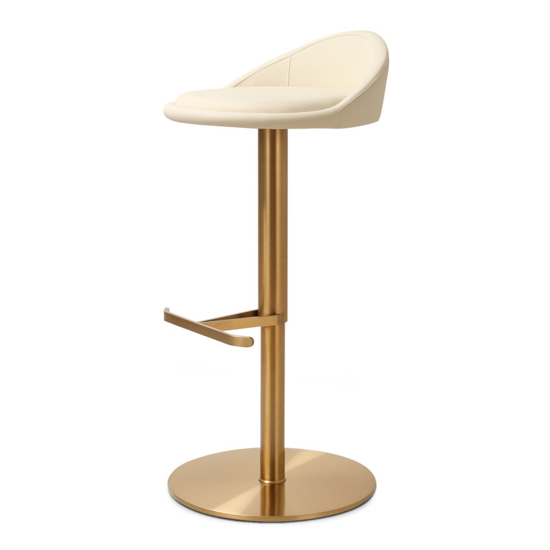 Vito Swivel Counter Stool, Off White