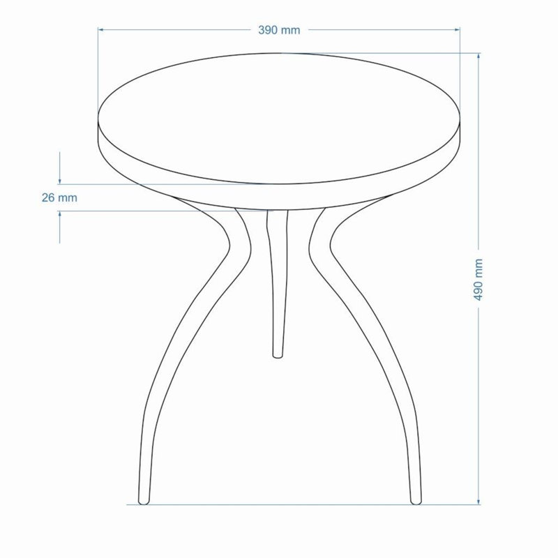 Elements End Table, Antique Brass