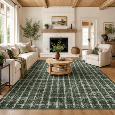 Tapis à motif géométrique à carreaux pour salon, cuisine