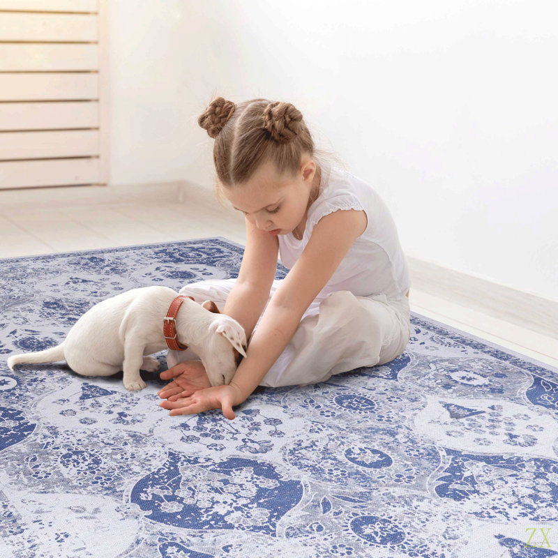 MAVAL Washable Rug 6X9 Area Rug (6' X 9'), Rectangle 6' x 9'