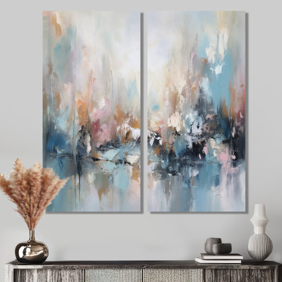 Vagues grises et bleues - art mural gris
