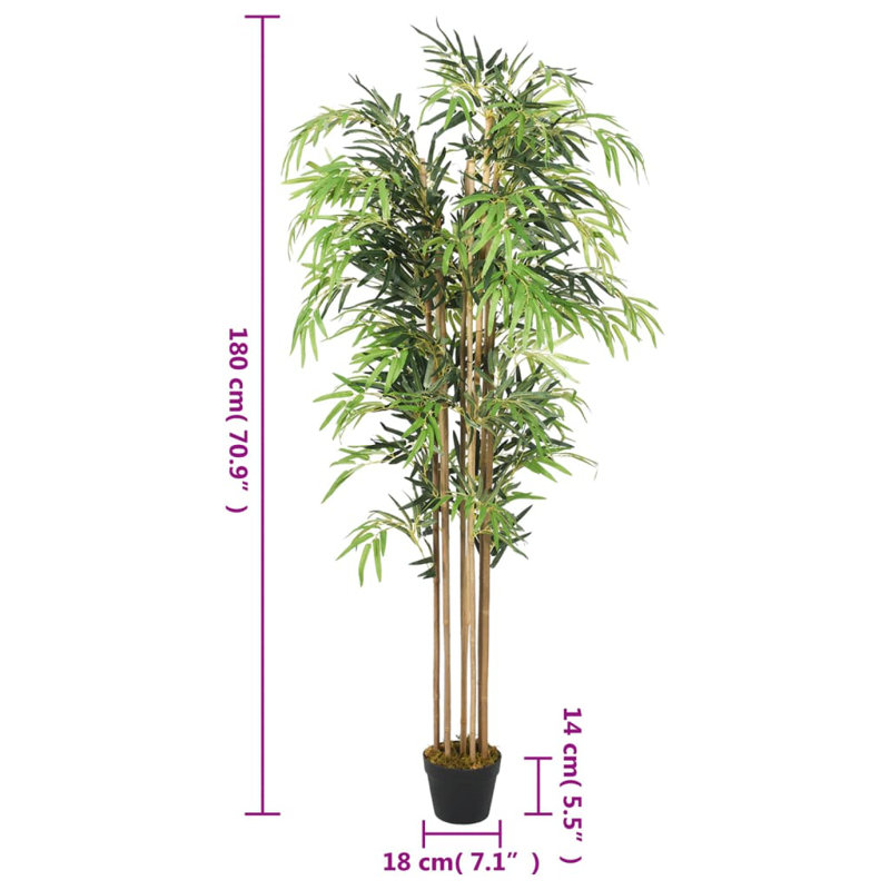Faux Bamboo Tree in Pot, 180cm H x 18cm W