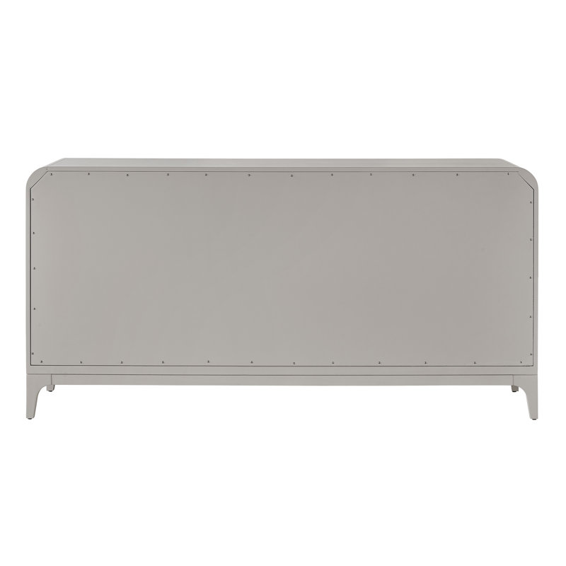 70" Immersion 6 Drawer Burl Front Dresser