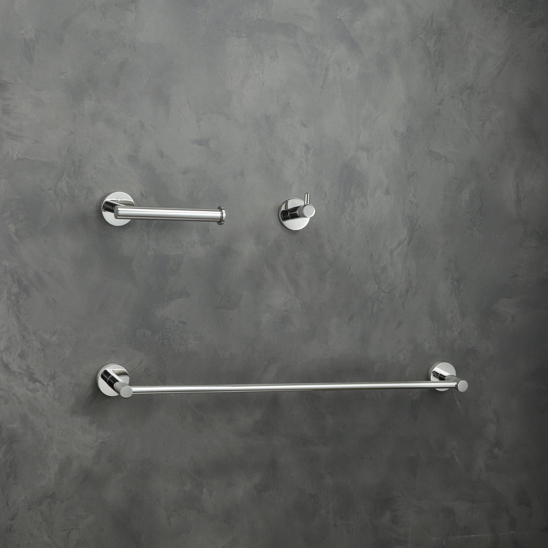 Freya 3 - Piece Bathroom Hardware Set, Chrome