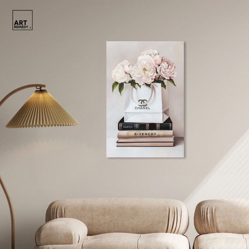 Art graphique sur toile crème, H 36 po x l 24 po, Toile tendue