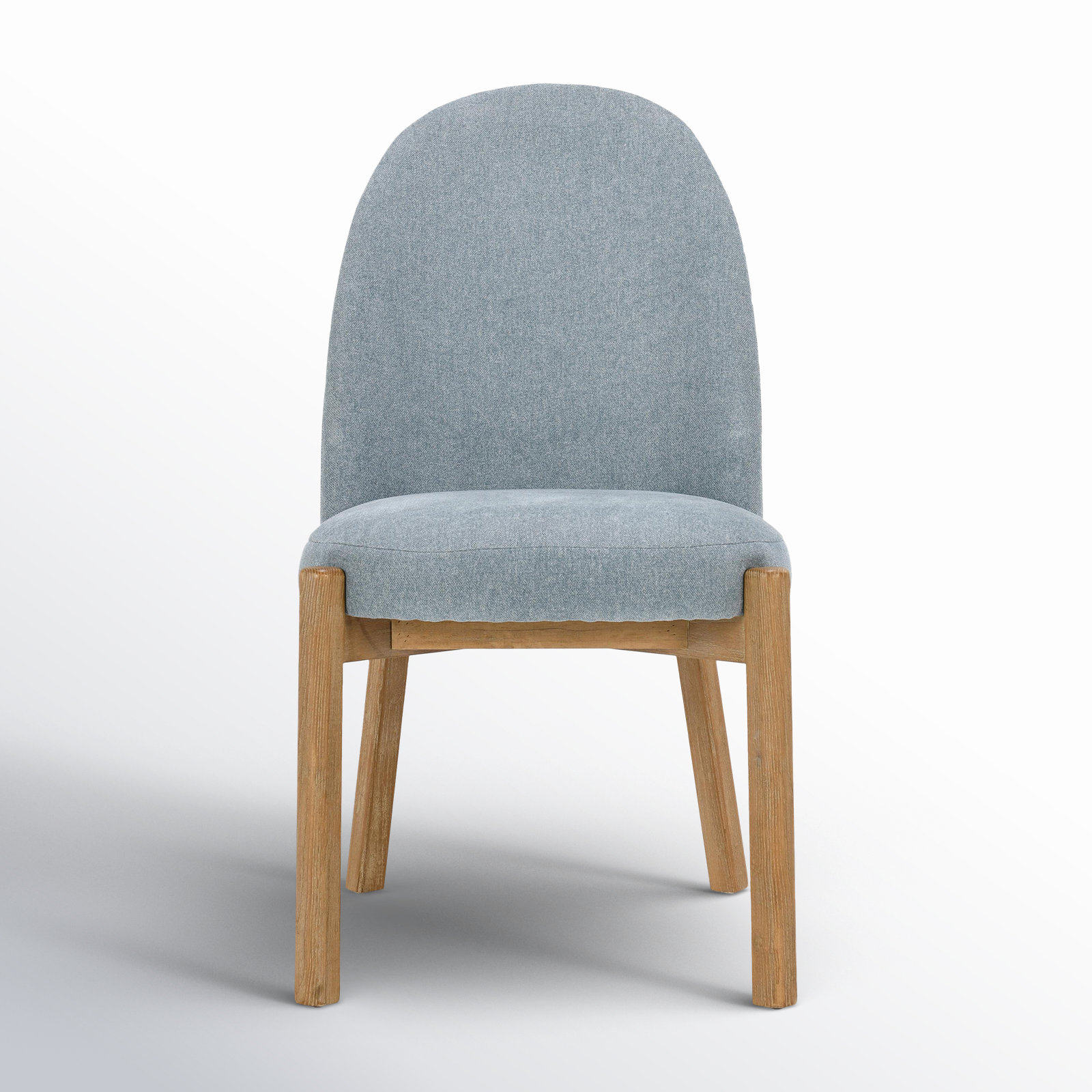 Joanie Upholstered Dining Chair, Blue, Natural Wood