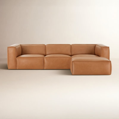 Jaye 113" Genuine Leather Modular Sofa