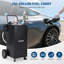Chariot à carburant portatif 30 gallons avec pompe rotative, réservoir d'essence et de gazole anti-dégâts avec 2 roues et boyau-128554456