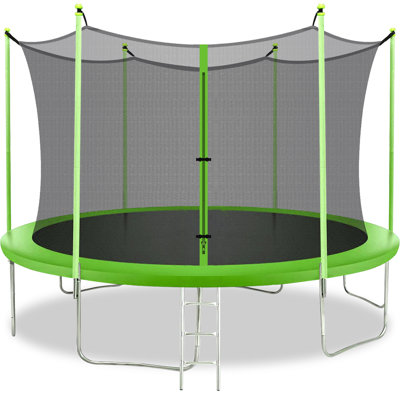 FDW Round Backyard Trampoline with Safety Enclosure