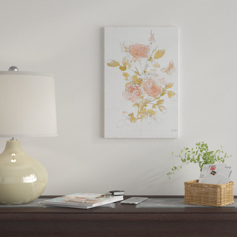 «Watery Blooms II», reproduction sur toile, H 18 po x l 12 po x P 1,5 po, Toile tendue, Pas de tapis