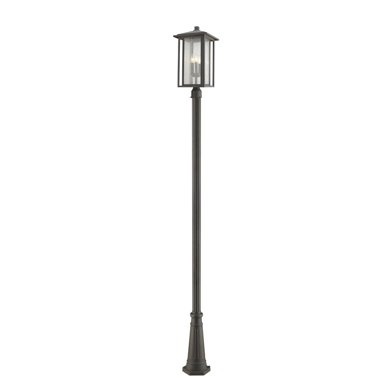 Lampadaire câblé à 3 lumières Iwan 106,69 "Iwan, Bronze huilé, H 118,44 po x l 12,38 po x P 11 po