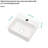 13.6x11.6 Inch Rectangle Wall Mount White Ceramic Bathroom Sink, Stain , Low Water Absorption, Fits 1 - 3/4" Drain Hole, Mounting Hardware And Guide Sink With Single Faucet Acid Resistance, Smooth