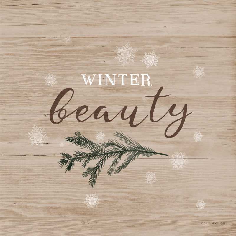 Beauté hivernale I - Imprimé, H 36 po x l 36 po, No, Toile tendue