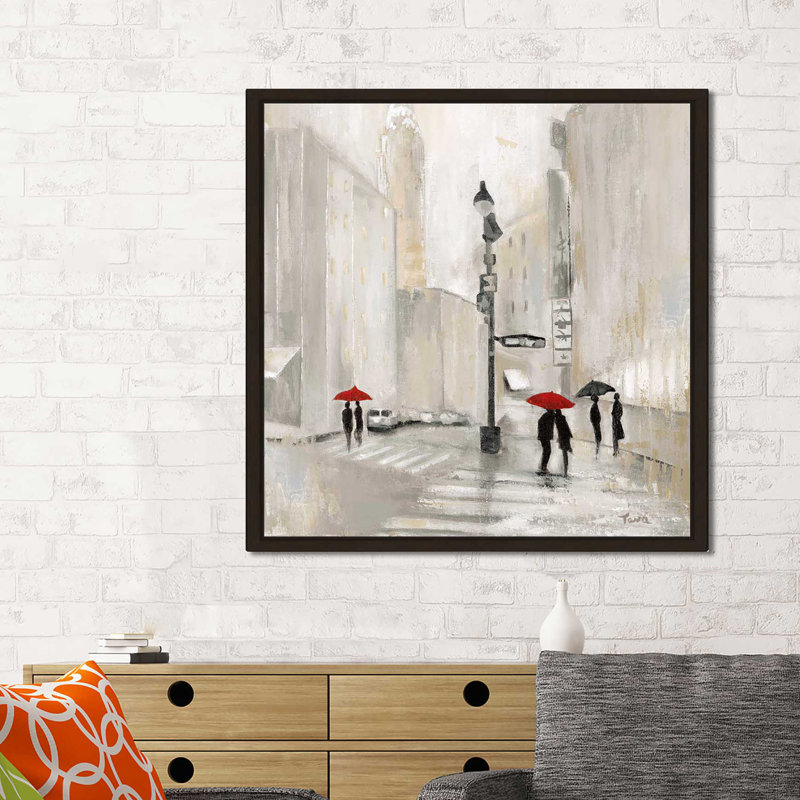 «New York Shadows», reproduction d'art sur toile encadrée, H 21,5 po x l 21,5 po x P 2 po