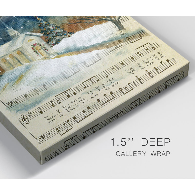 Silent Night - ensemble de 2 reproductions sur toiles tendues, H 40 po x l 80 po x P 1 po