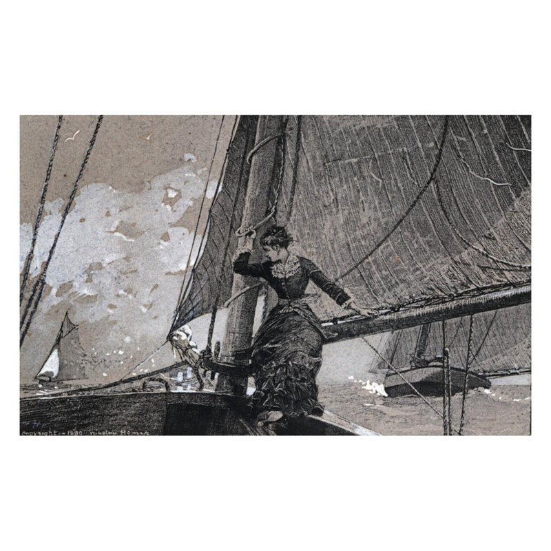 Yachting Girl par Winslow Homer - Estampe numérique, H 22 po x l 28 po