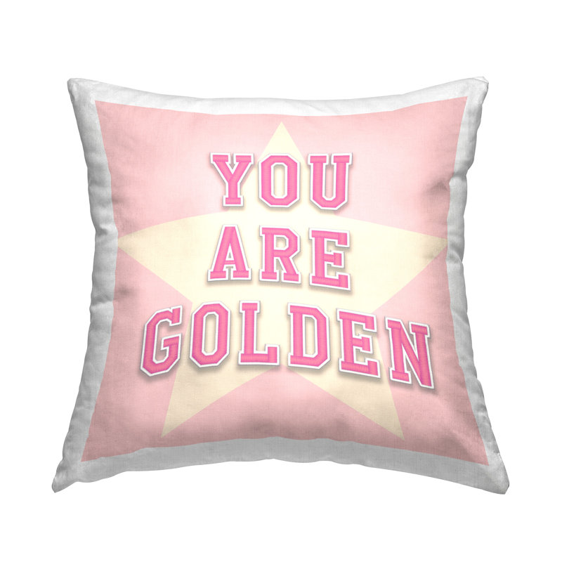 Design de coussin décoratif You You Golden Expression par CAD Designs