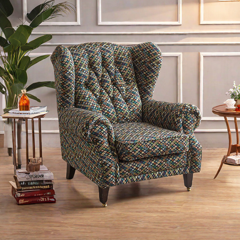 Fauteuil inclinable Itsuo, Mauve / bleu foncé