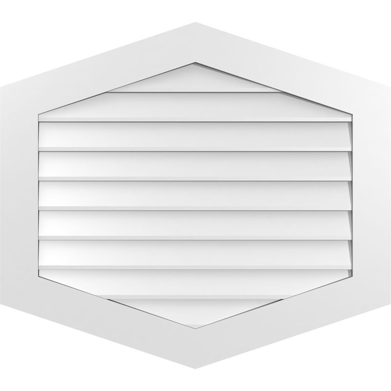 Ventilé vertical à pignon vertical 4/12 po, H 32 po x l 36 po x P 1 po