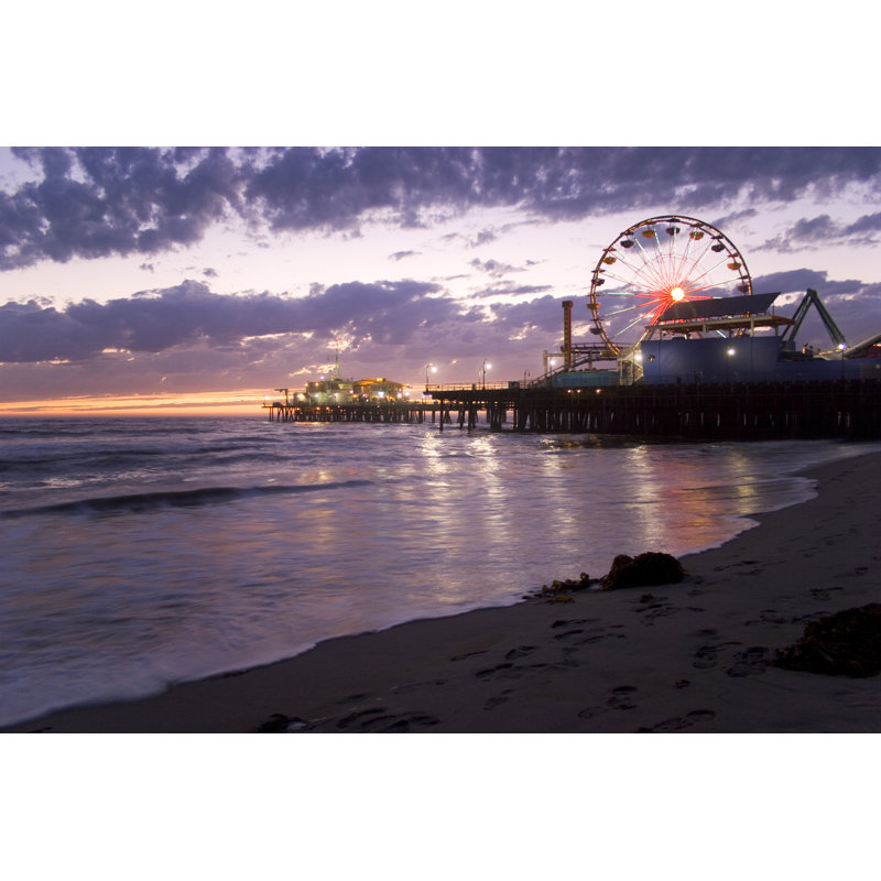 Santa Monica Pier 1 Piece Wrapped Canvas Wall Art, 61cm H x 91cm W x 3.8cm D