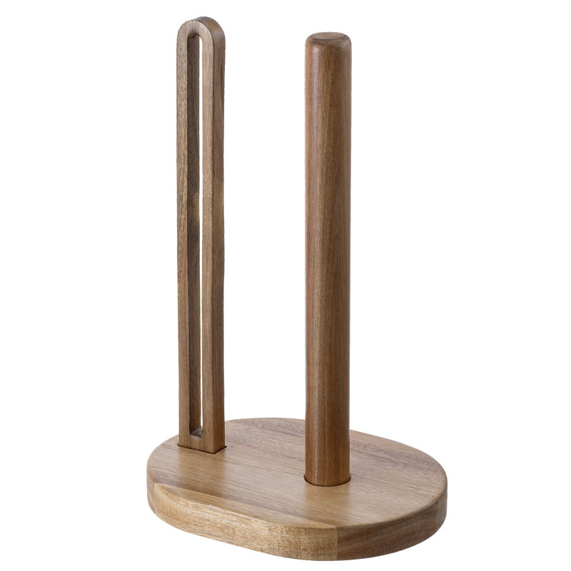 Solid Wood Freestanding Paper Towel Holder