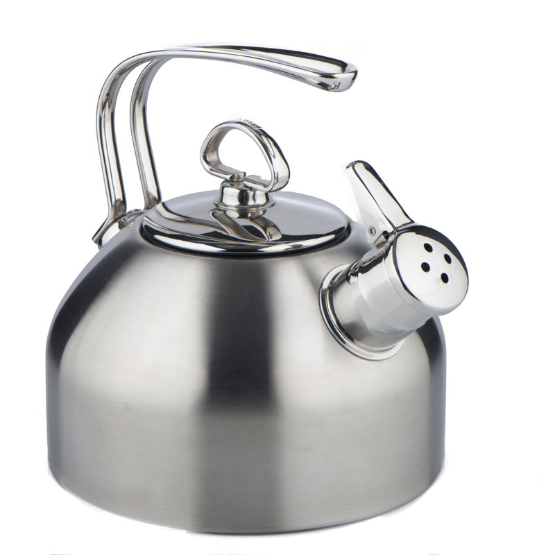 Bouilloire à sifflet pour cuisinière en acier inoxydable Tammi 1,7 PTE rehausse, Acier inoxydable