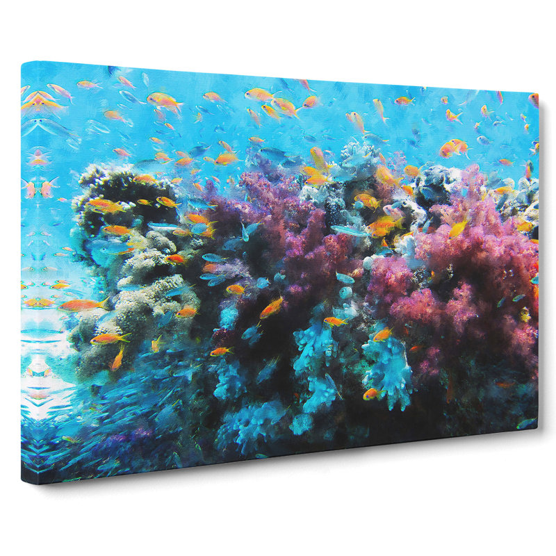 Coral Reef And Fish Vol.1 - Wrapped Canvas Print, 40cm H x 60cm W x 3cm D