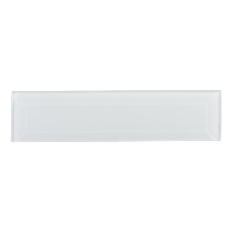 Vision 3" x 12" Beveled Glass Subway Kitchen Backsplash, Bathroom, Shower, Pool, Wall and Floor Tile, Swain