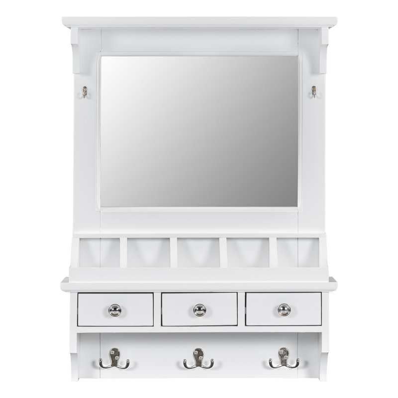 Coiffeuse flottante avec grand miroir