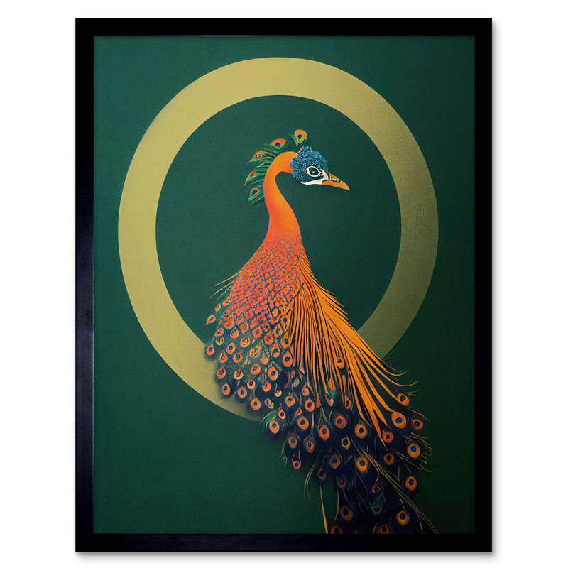 Glamorous Stylish Chic Peacock - Single Picture Frame Print