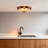 3-light Dimmable 14.4" Tiffany Glass Flush Mount