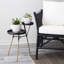 CHAISE EN OSIER ROTIN NOIR